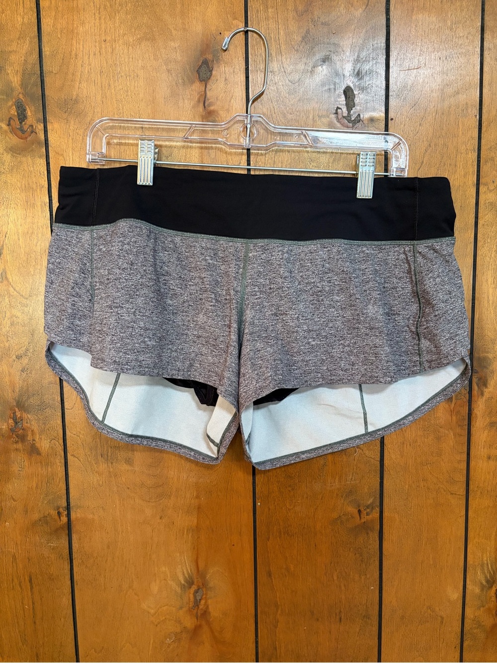 lululemon athletica Grey Athletic Shorts with Black Waistband